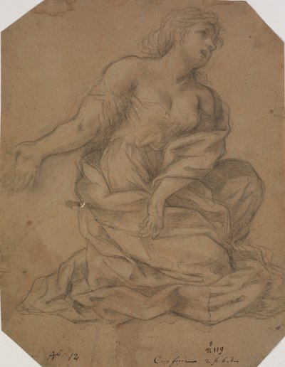 Putti, un angelo a mezzo busto e una testa di donna. Studio per un