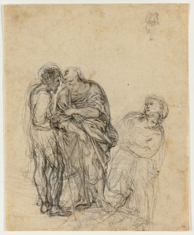 Studio di un vecchio, un giovane e una donna da Domenichino