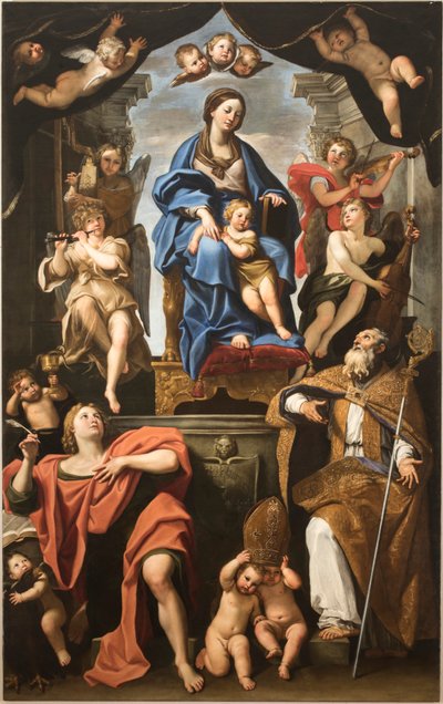 Vergine e Bambino con i santi Petronio e Giovanni Evangelista da Domenichino