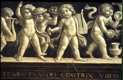 Fregio di Cherubini, dalla Nascita della Vergine (dettaglio) da Domenico Ghirlandaio