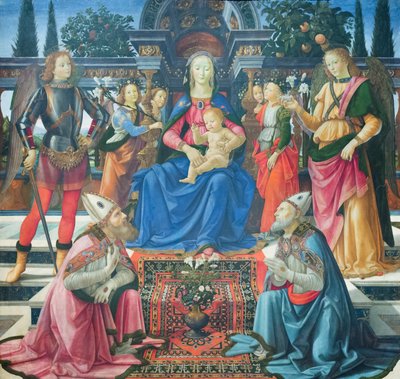 Madonna col Bambino con gli arcangeli e i vescovi santi Giusto e Zenobio da Domenico (1449 94) Ghirlandaio