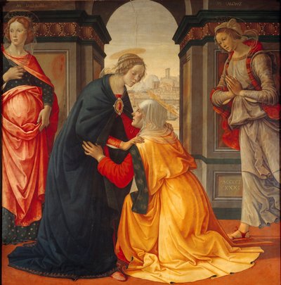 Visitazione: la Vergine Maria visita Elisabetta da Domenico Ghirlandaio