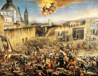 Piazza del Mercato (Largo Mercatello), peste di Napoli da Domenico Gargiulo