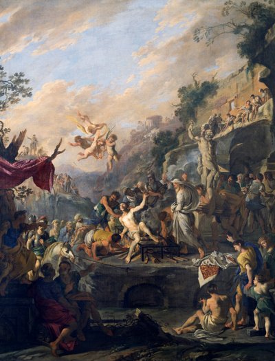 Martirio di San Lorenzo, dipinto di Domenico Gargiulo detto Micco Spadaro da Domenico Gargiulo