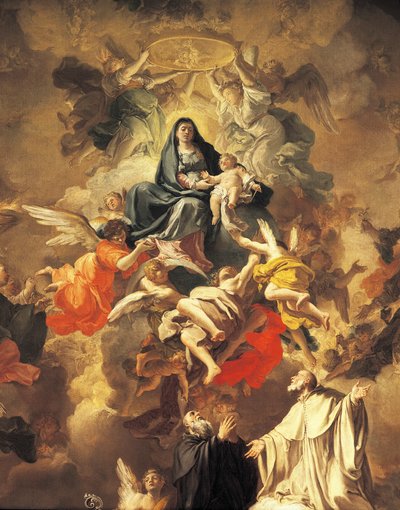 Gloria con Santi e Angeli (dettaglio) da Domenico Antonio Vaccaro