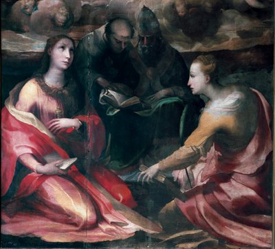 Cristo incorona la Vergine Maria e quattro santi (dettaglio) da Domenico Beccafumi