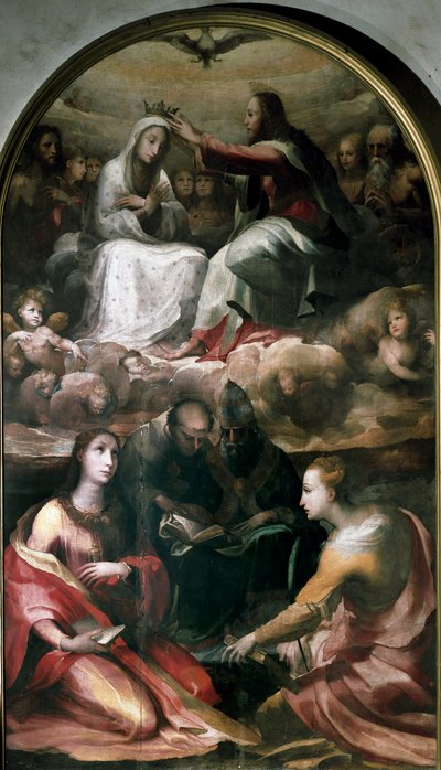 Cristo incorona la Vergine Maria e quattro santi (Santa Maria Maddalena, Sant