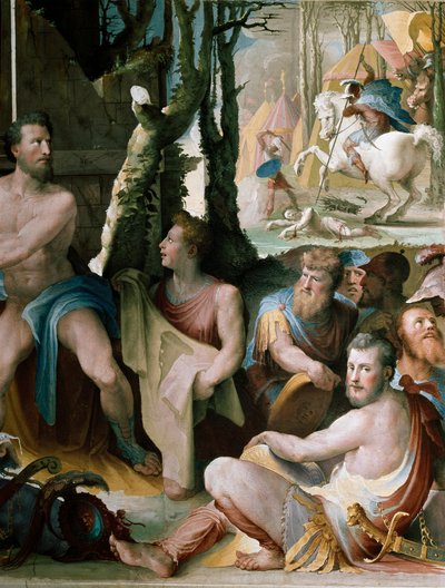 Frisia: il sacrificio di Codro re di Atene (dettaglio) da Domenico Beccafumi