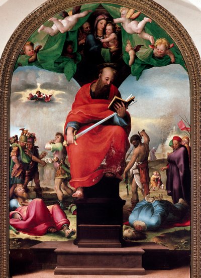 Rappresentazione di San Paolo sul trono da Domenico Beccafumi