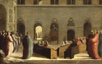 San Bernardino che predica nel Campo a Siena, c.1528 da Domenico Beccafumi