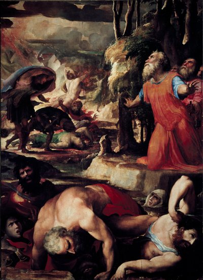La punizione di Core, Dathan e Abiron (La punizione del fuoco celeste, episodio della ribellione dei Leviti contro Mosè e l