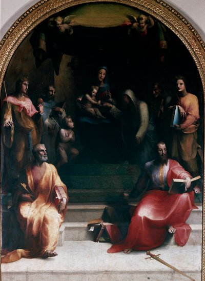 Il matrimonio mistico di Santa Caterina da Siena e santi da Domenico Beccafumi