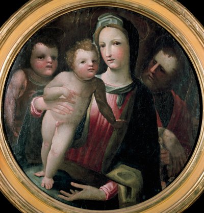 Tondo della Sacra Famiglia con San Giovanni Battista bambino da Domenico Beccafumi