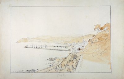 Porto Maurizio visto da Oneglia, ca 1859 da Domenico Cambiaso