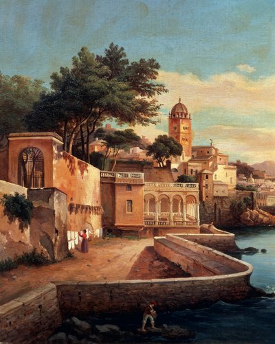 Veduta di Genova dai giardini di Palazzo Doria Pamphilj da Domenico Cambiaso