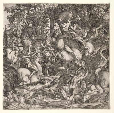 Battaglia degli uomini nudi da Domenico Campagnola