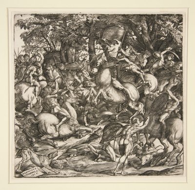 Battaglia degli uomini nudi da Domenico Campagnola