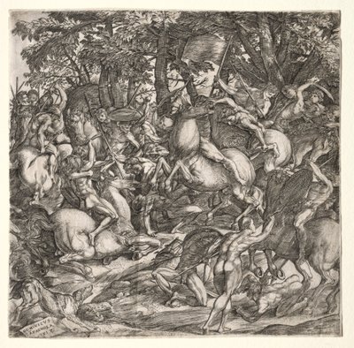 Battaglia degli Uomini Nudi, 1517 da Domenico Campagnola
