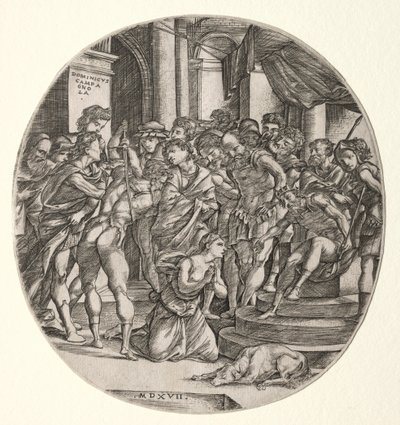 Decapitazione di Santa Caterina, 1517 da Domenico Campagnola