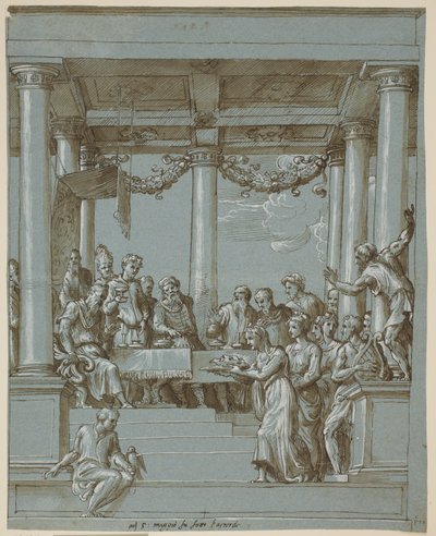 Il banchetto di Erode da Domenico Campagnola