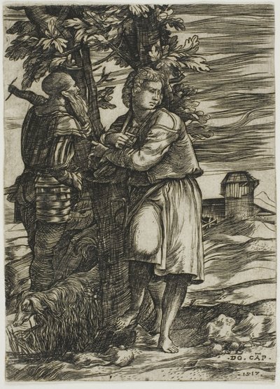 Pastore e vecchio guerriero da Domenico Campagnola
