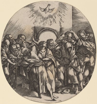 La discesa dello Spirito Santo da Domenico Campagnola