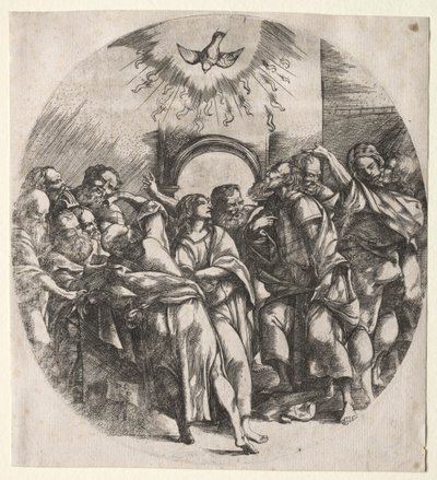 La discesa dello Spirito Santo da Domenico Campagnola