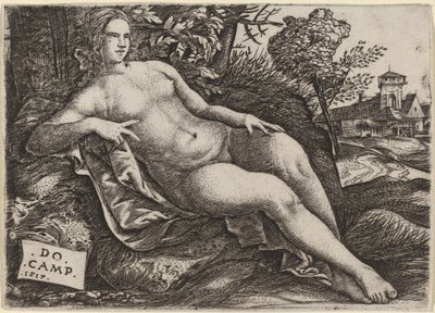 Venere Distesa in un Paesaggio da Domenico Campagnola