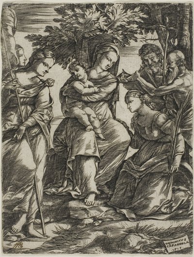 Vergine con Bambino e santi da Domenico Campagnola