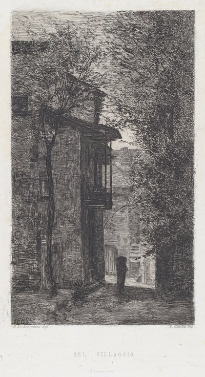 Nel villaggio da Domenico Casella, after Serafin de Avendano