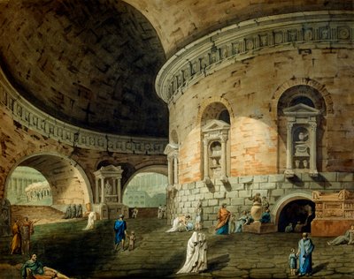Scenografia per una rappresentazione teatrale, inizio XIX secolo da Domenico Corsini