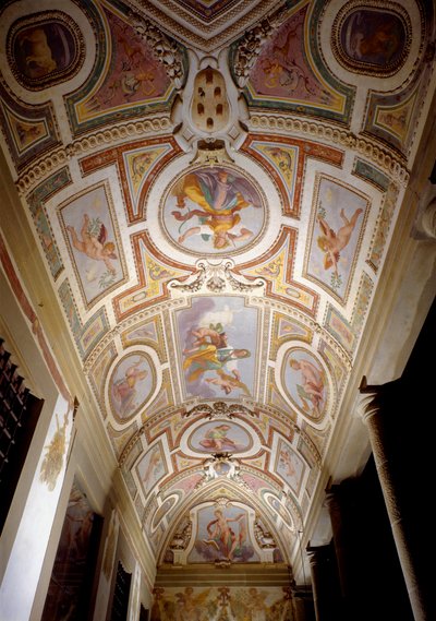 Affresco del soffitto della loggia della Villa Medicea, chiamata la Ferdinanda, 1596-1600 (fotografia) da Domenico Cresti Passignano