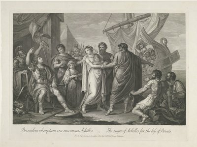 Achille arrabbiato per la perdita di Briseide da Domenico Cunego