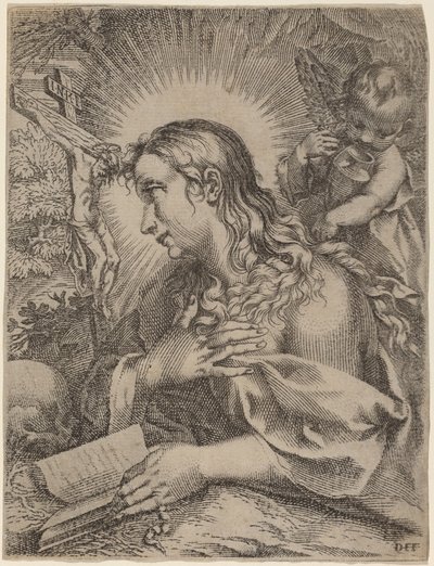 La Maddalena penitente da Domenico Falcini after Francesco Villamena after Francesco Vanni