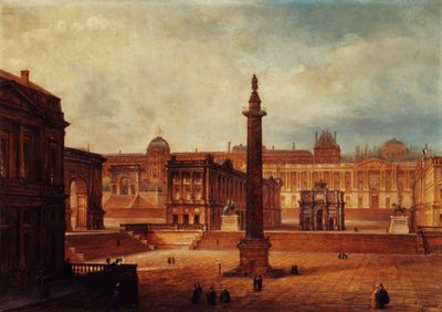 Veduta composita dei monumenti parigini da Domenico Ferri