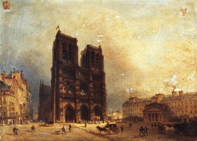Vista del sagrato di Notre-Dame da Domenico Ferri