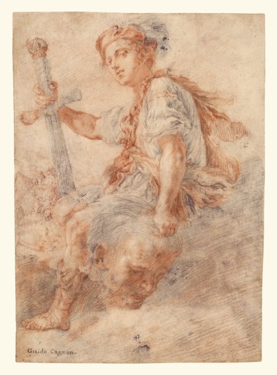 Davide con la testa di Golia (recto); due studi, uno di donna (verso) da Domenico Fetti