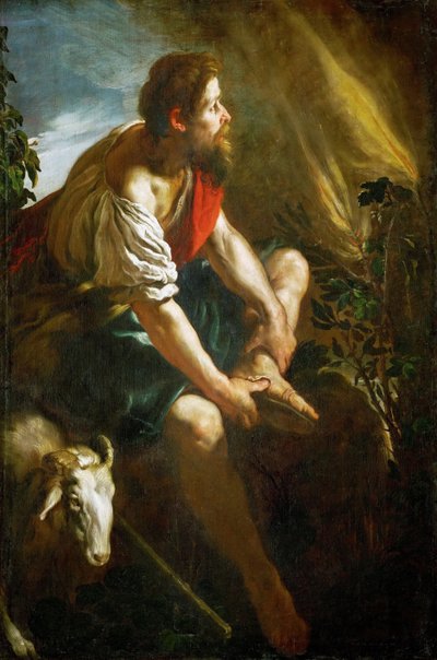 Mosè davanti al roveto ardente da Domenico Fetti or Feti