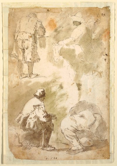 Cinque uomini da Domenico Gargiulo, called Micco Spadaro