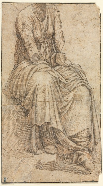 Copia di una statua romana di una donna seduta, seconda metà del XV secolo da Domenico Ghirlandaio