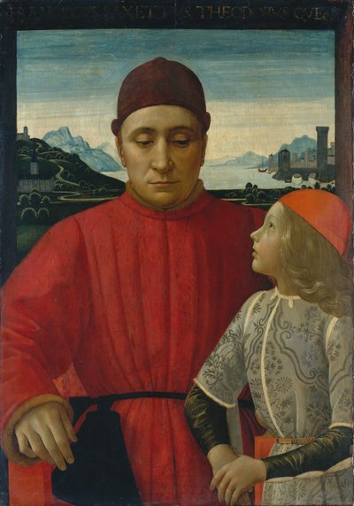 Italian: Ritratto di Francesco Sassetti con il figlio Teodoro Francesco Sassetti and His Son Teodoro da Domenico Ghirlandaio
