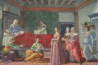 La nascita di San Giovanni Battista da Domenico Ghirlandaio