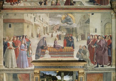 Il miracolo del ragazzo riportato in vita, scena dal ciclo della Vita di San Francesco d