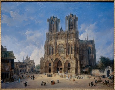 La cattedrale di Reims da Domenico II Quaglio
