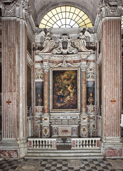 Annunciazione, altare, sesta cappella, c.1679 da Domenico I Piola