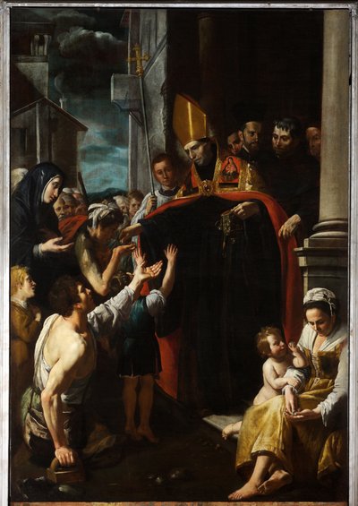 Elemosina di San Tommaso di Villanova da Domenico Il Sarzana Fiasella