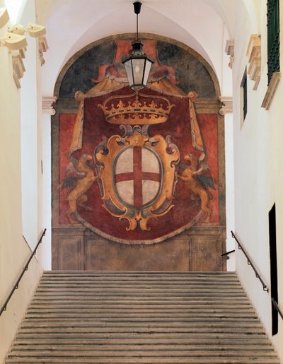 Stemma della Repubblica di Genova (affresco) da Domenico Il Sarzana Fiasella