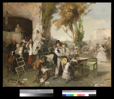 Bollettino che annuncia la Pace di Villafranca, 1861-62 da Domenico Induno