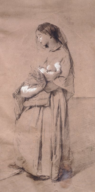 Madre abbandonata da Domenico Induno