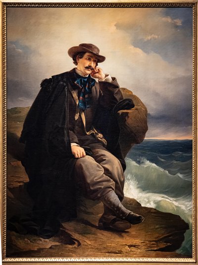 Ritratto del poeta Aleardo Aleardi da Domenico Induno